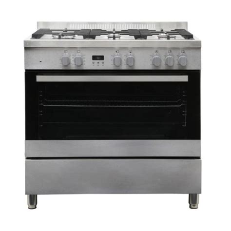 defy 5 burner twin thermofan+ gas electric cooker dgs906